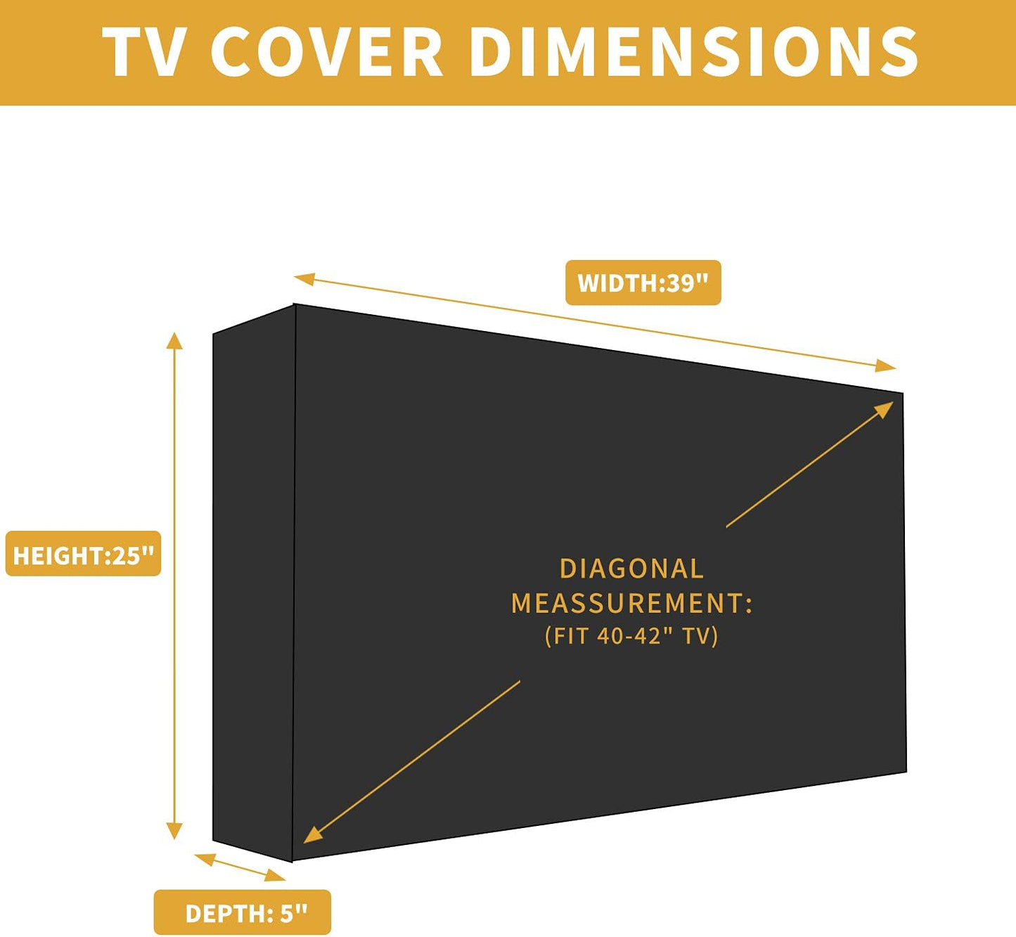 Easy-Going Waterproof Outdoor TV Cover for 40 to 42 Inches