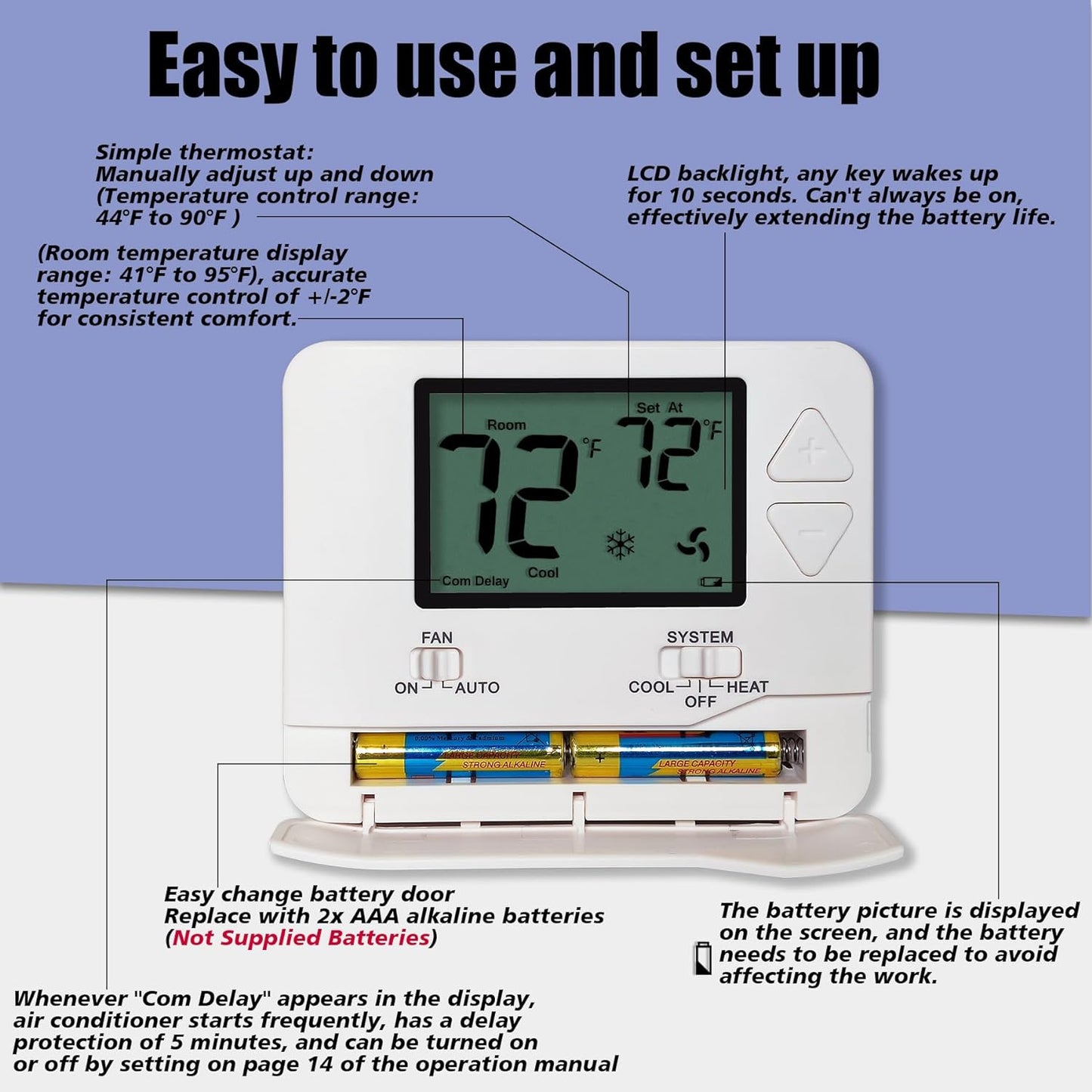 Heagstat H701 Non-Programmable Thermostat