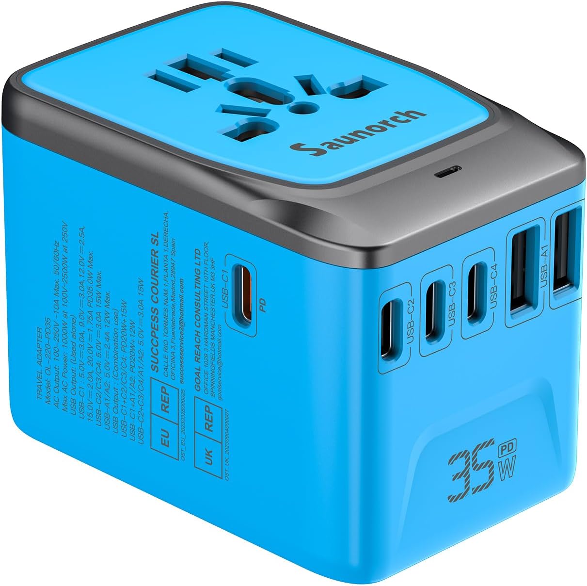 SAUNORCH Universal Travel Adapter