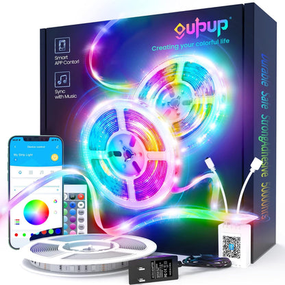 GUPUP 50 FT LED Strip Lights,Bluetooth LED Lights