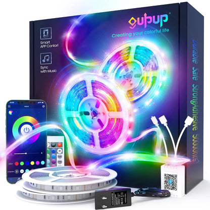 GUPUP 50 FT LED Strip Lights,Bluetooth LED Lights